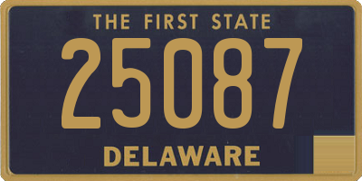 DE license plate 25087