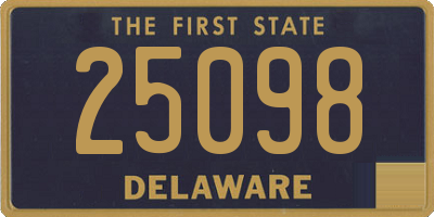 DE license plate 25098