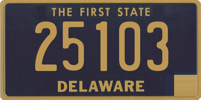 DE license plate 25103