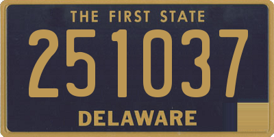 DE license plate 251037