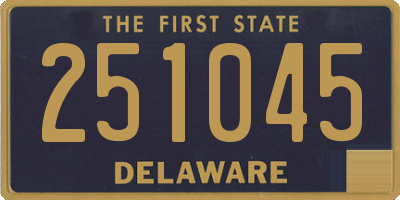 DE license plate 251045