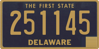 DE license plate 251145