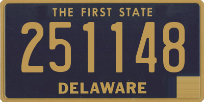 DE license plate 251148