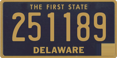 DE license plate 251189