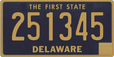 DE license plate 251345