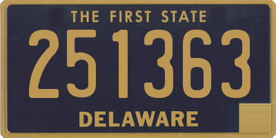 DE license plate 251363