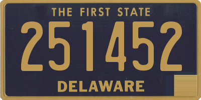 DE license plate 251452