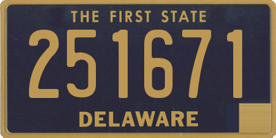DE license plate 251671