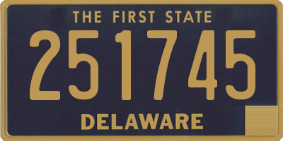 DE license plate 251745