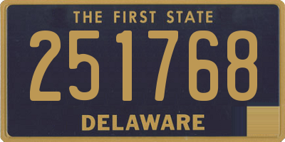DE license plate 251768