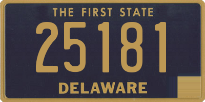 DE license plate 25181
