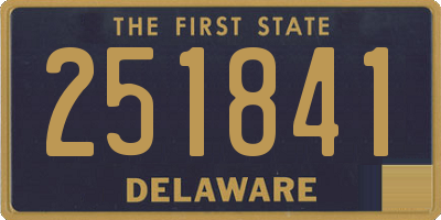 DE license plate 251841