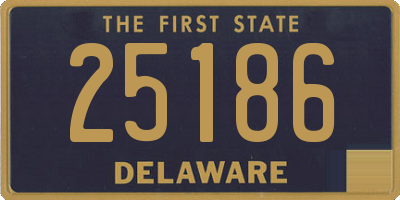 DE license plate 25186