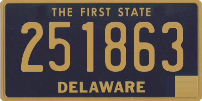 DE license plate 251863