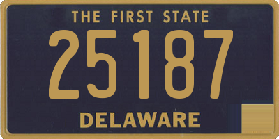 DE license plate 25187