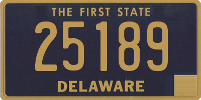 DE license plate 25189