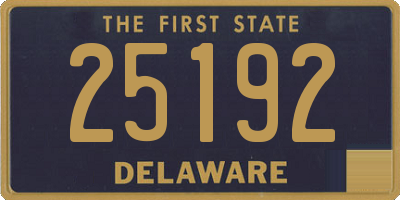 DE license plate 25192