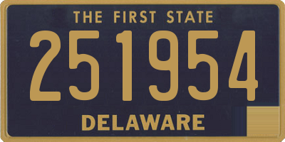 DE license plate 251954