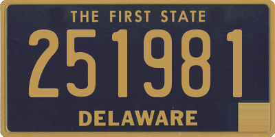 DE license plate 251981