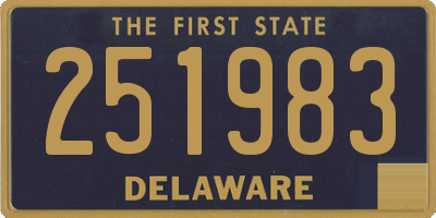 DE license plate 251983