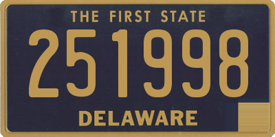 DE license plate 251998