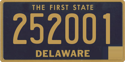 DE license plate 252001