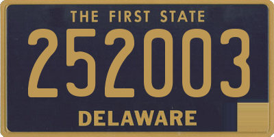 DE license plate 252003
