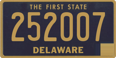 DE license plate 252007