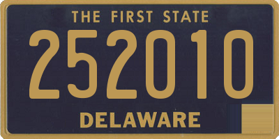 DE license plate 252010