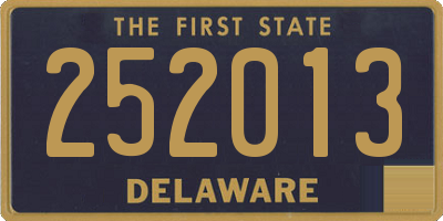 DE license plate 252013