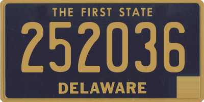DE license plate 252036