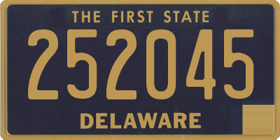 DE license plate 252045