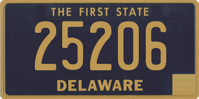 DE license plate 25206