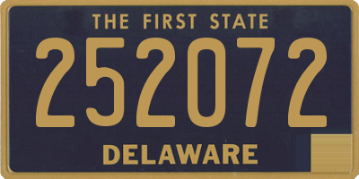 DE license plate 252072