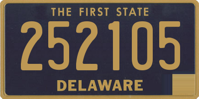 DE license plate 252105