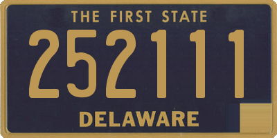 DE license plate 252111