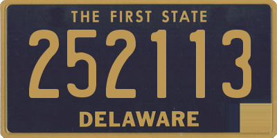 DE license plate 252113