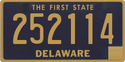 DE license plate 252114