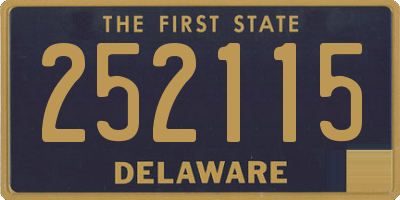 DE license plate 252115