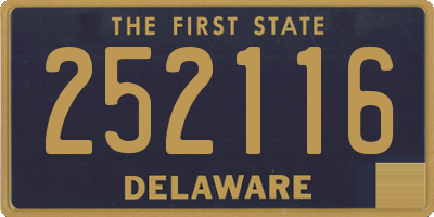 DE license plate 252116
