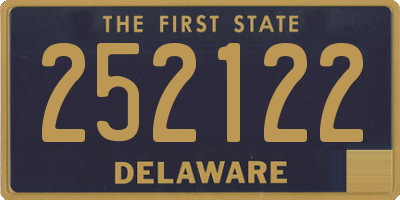 DE license plate 252122