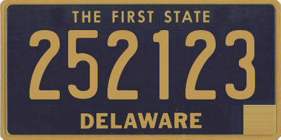 DE license plate 252123