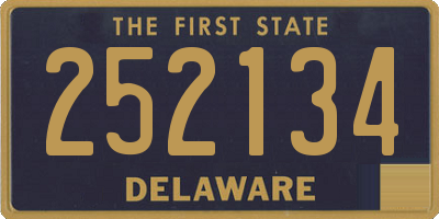 DE license plate 252134