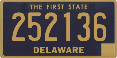 DE license plate 252136