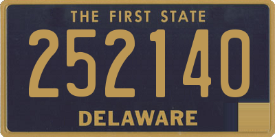 DE license plate 252140