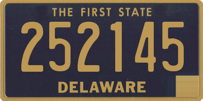 DE license plate 252145
