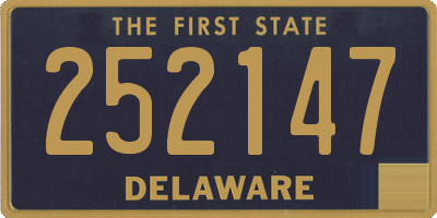 DE license plate 252147