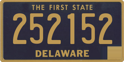 DE license plate 252152