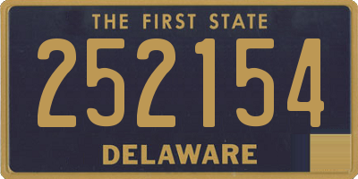 DE license plate 252154