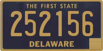 DE license plate 252156